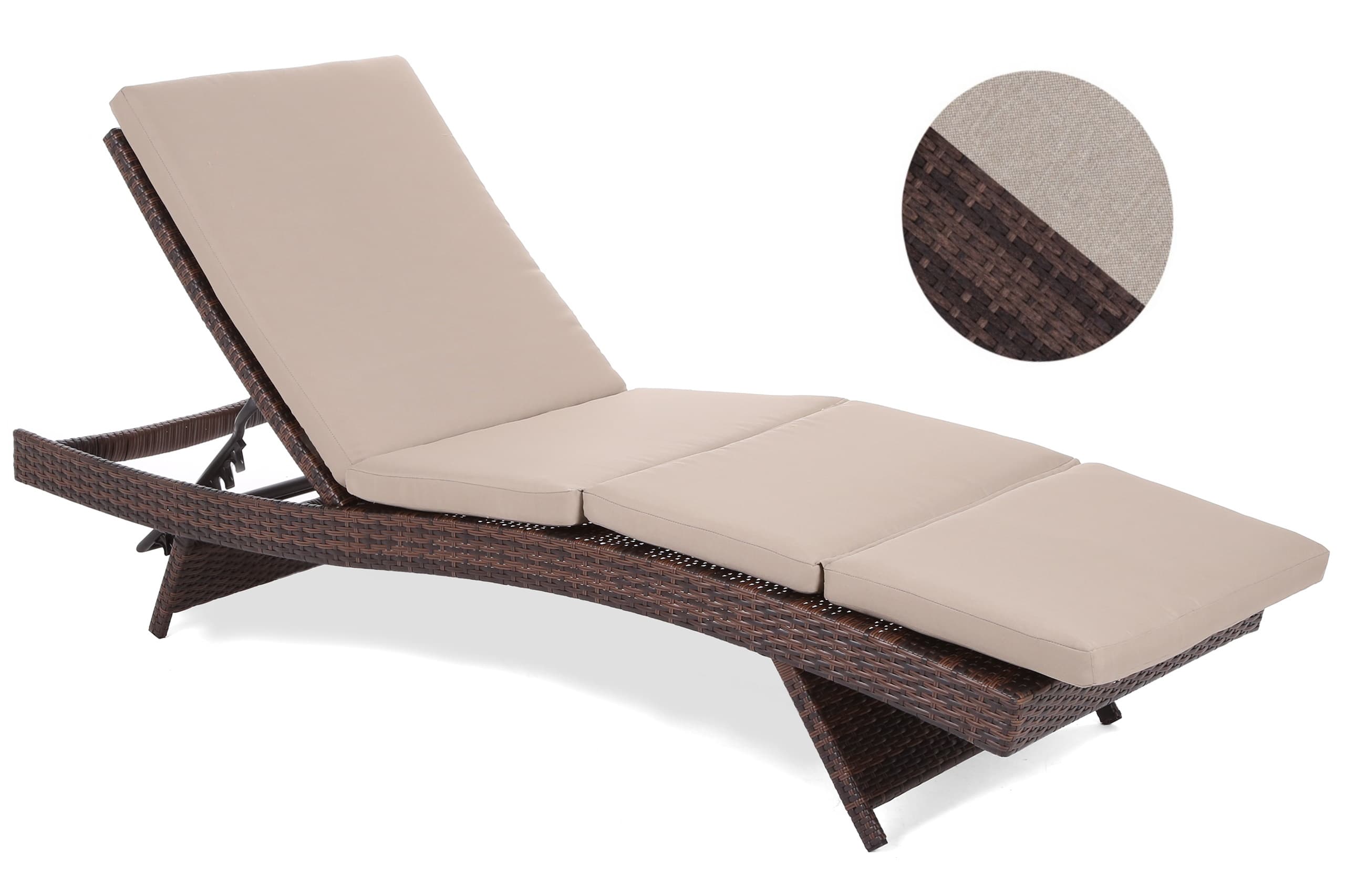 Home&Garden Zahradní lehátko Bora Bora Brown Mat / Brown Melange