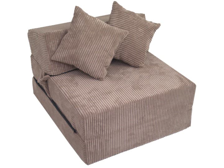 Fimex Rozkládací křeslo - matrace pro hosty Lincol hnědé 70x200x15 cm