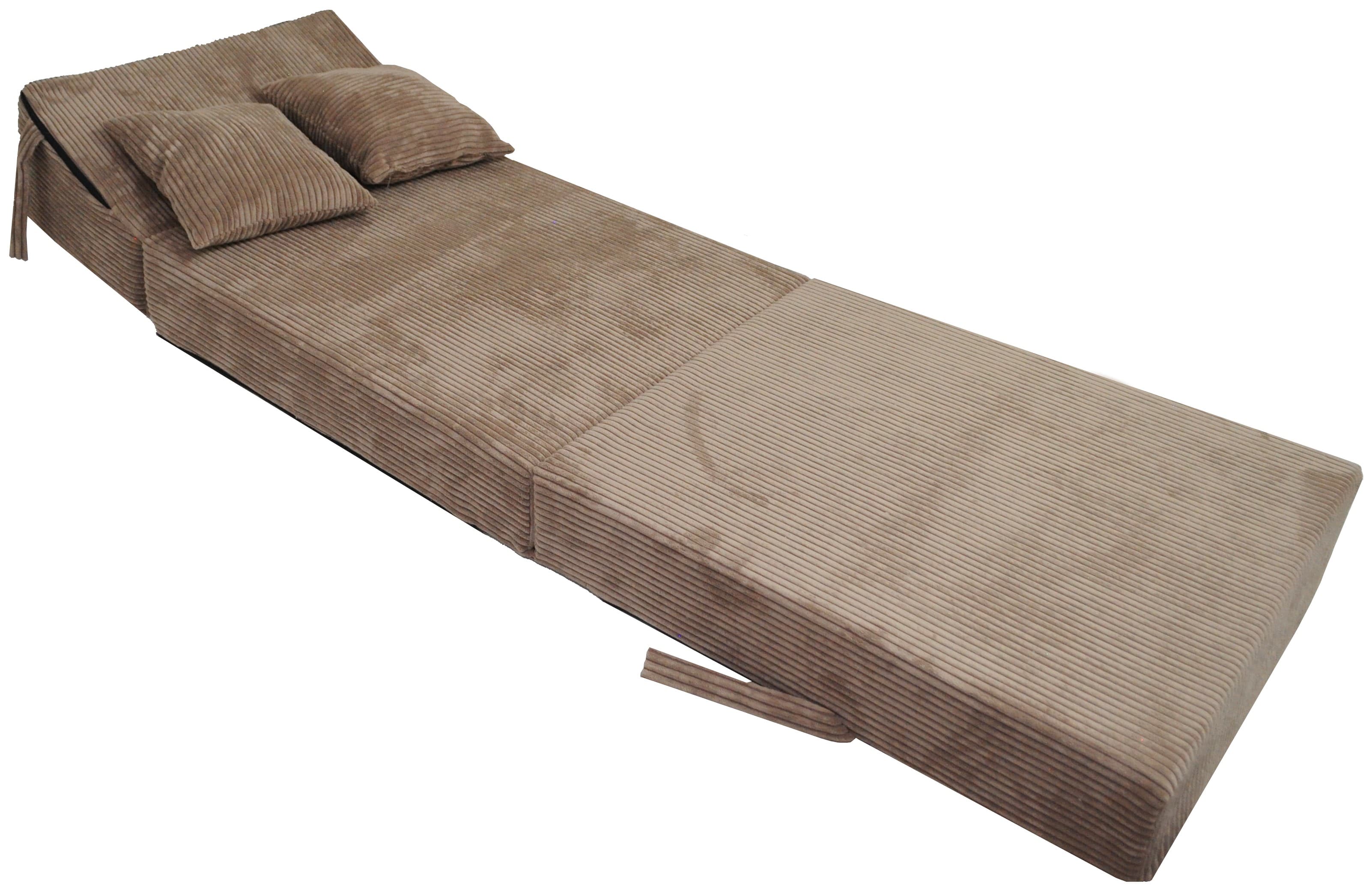 Fimex Rozkládací křeslo - matrace pro hosty Lincol hnědé 70x200x15 cm - náhled 3