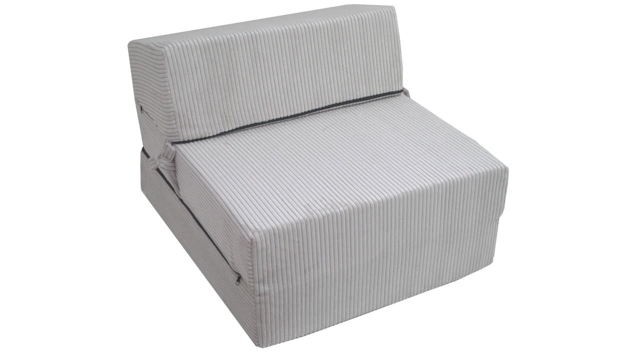 Fimex Rozkládací křeslo - matrace pro hosty Lincol světle šedé 70x200x15 cm - náhled 5