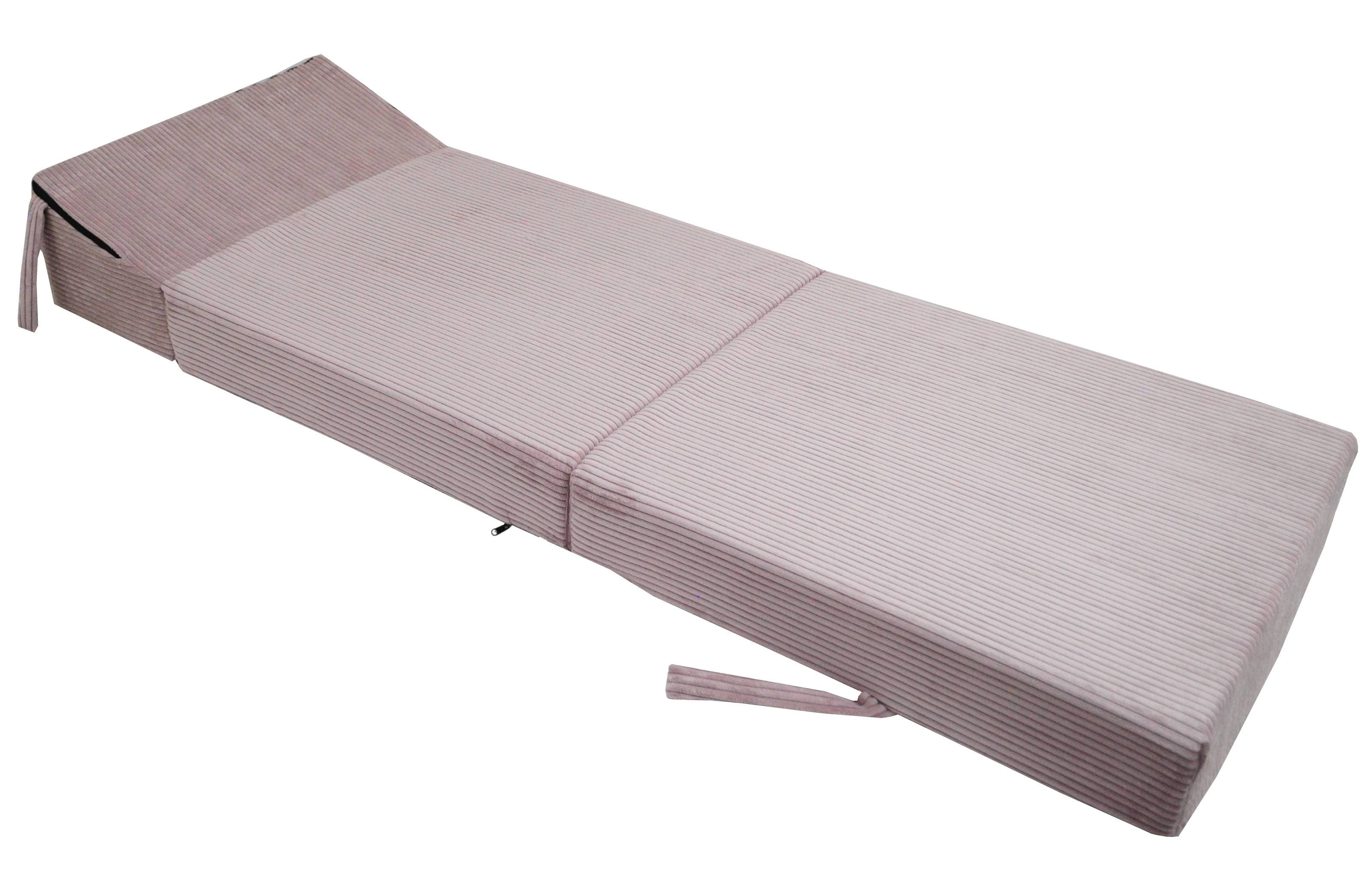 Fimex Rozkládací křeslo - matrace pro hosty Lincol růžové 70x200x15 cm - náhled 3