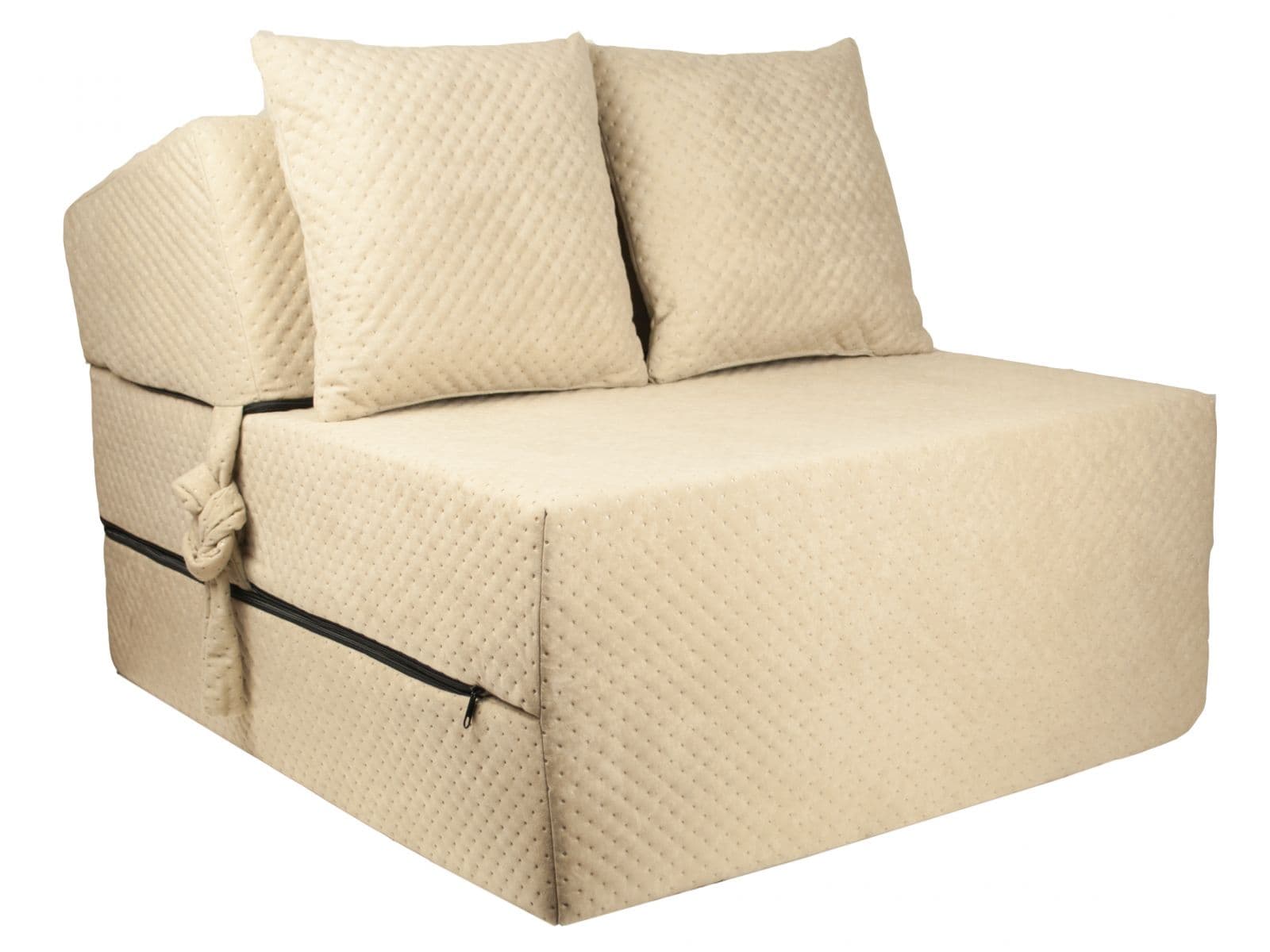 Fimex Rozkládací křeslo Comfort béžové - matrace pro hosty 70x200x15 cm