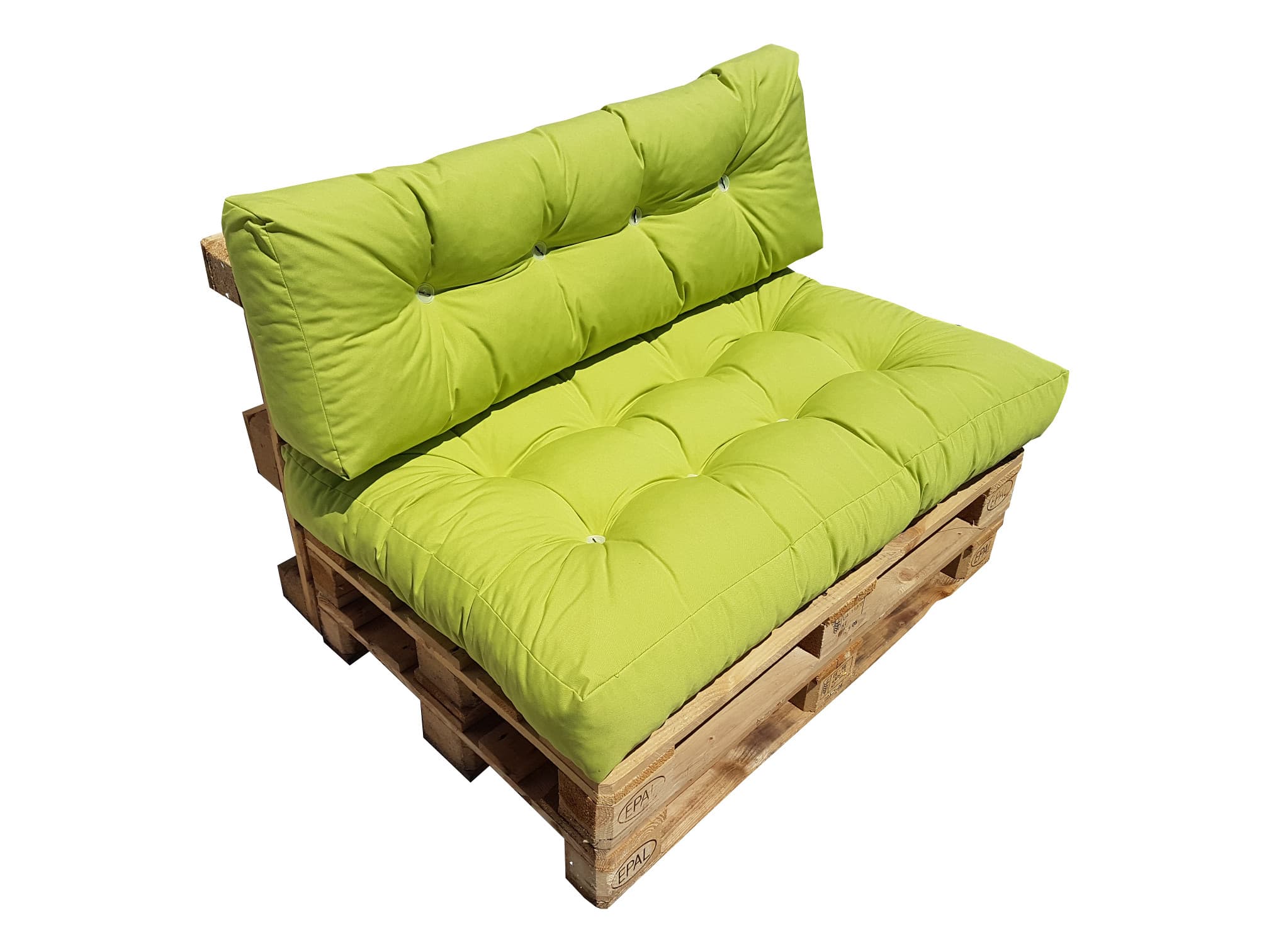 Natalia Set polstrování na pohovku z palet 120 x 80 cm - zelená