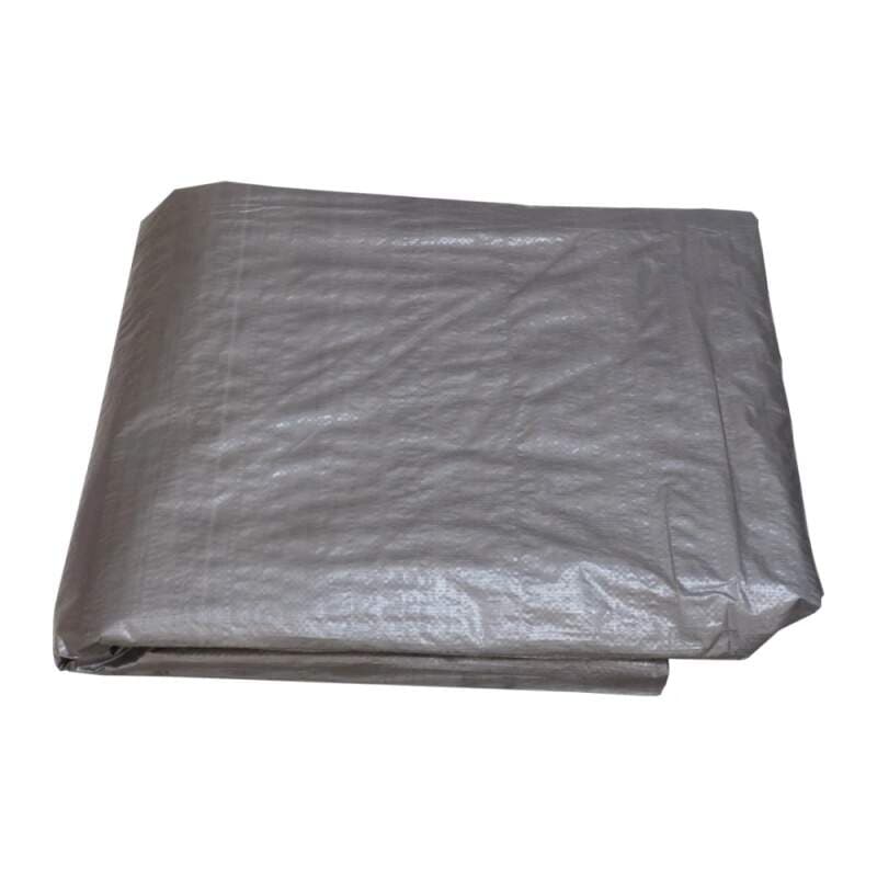 TOPTRADE krycí plachta stříbrná 5 × 8 m, 100 g/m² (oka po 1 m)