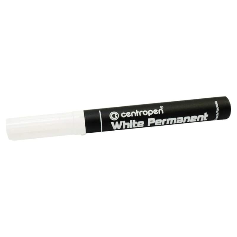 CENTROPEN 8586/1 permanentní značkovač, bílý, 2,5 mm, 10 ks