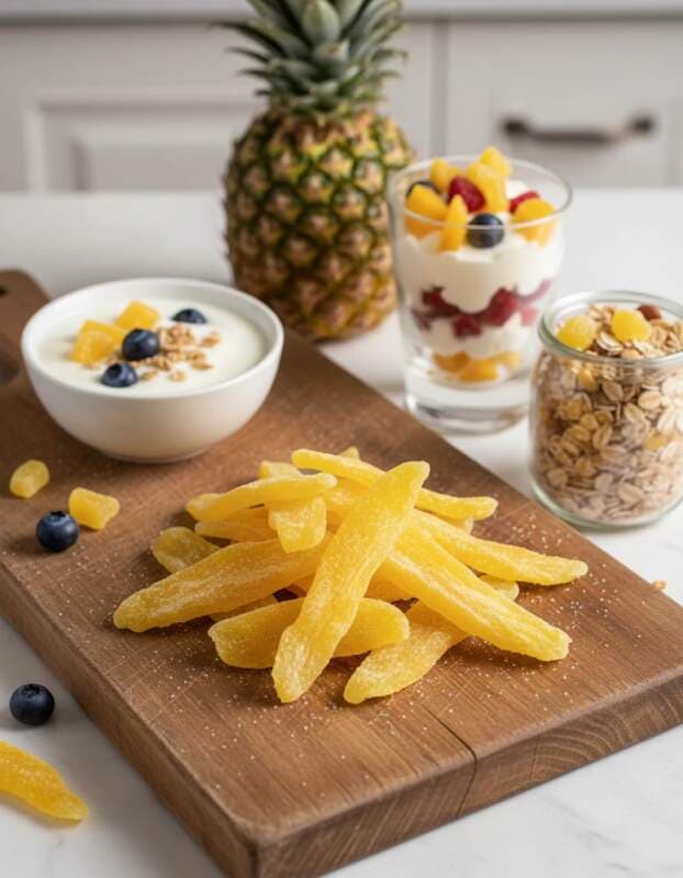 Ananas sušený – plátky 400 g (proslazované)