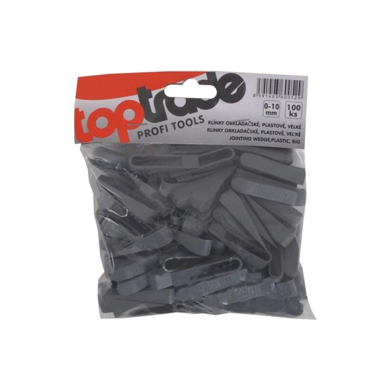 TOPTRADE klínky spárovací velké 0–10 mm, 100 ks