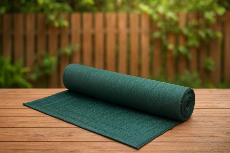TOPTRADE stínící síť, zelená 1,8 × 10 m – 150 g/m² (HDPE, UV)