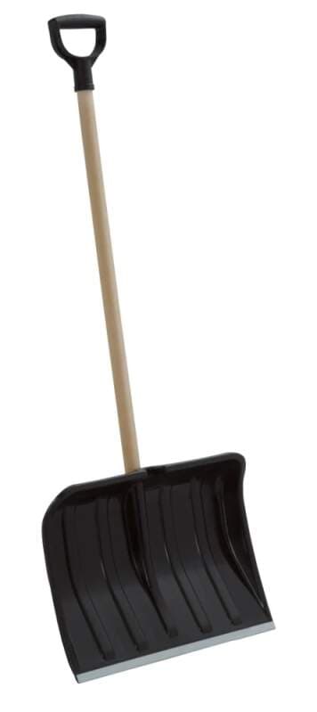 TOPTRADE Praděd – hrablo na sníh 47 cm, dřevěná násada 100 cm, rukojeť Y