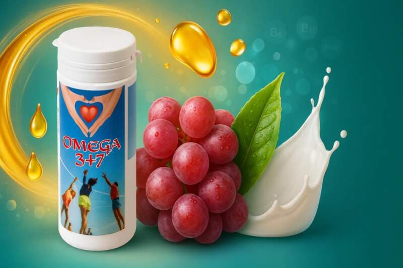 Omega 3+7 – vitaminy B, omega‑3 a flavonoidy, 122 tablet