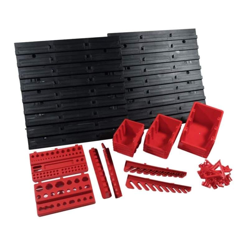 Plastový ekobox – sada 10 boxů, 2 panely a 2 držáky, 800×195×400 mm