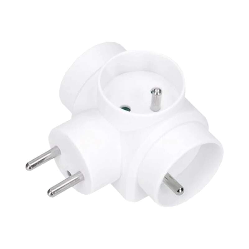 Rozbočovací zásuvka 3×, 250 V / 10 A, bílá (IP20)