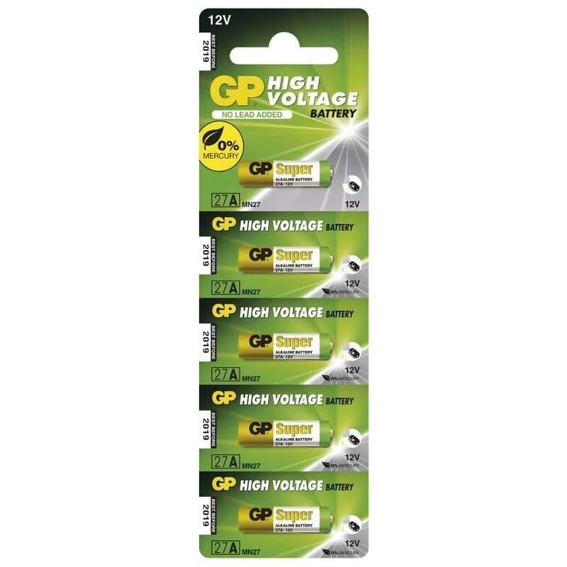 GP 27A 12V speciální alkalická baterie, blistr 5 ks (20 mAh)