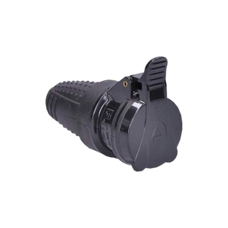 Zásuvka pro pohyblivý přívod IP44, přímá, 230 V/16 A, černá