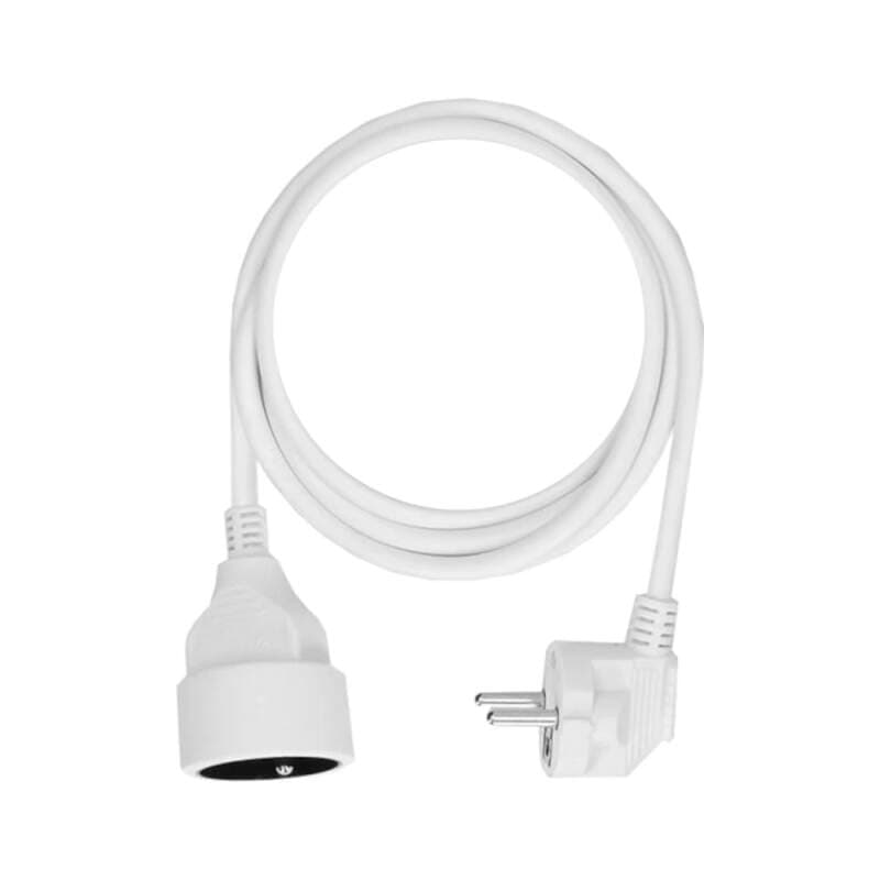 Prodlužovací přívod se spojkou, 1 zásuvka, 1,5 m, 3×1 mm², bílý