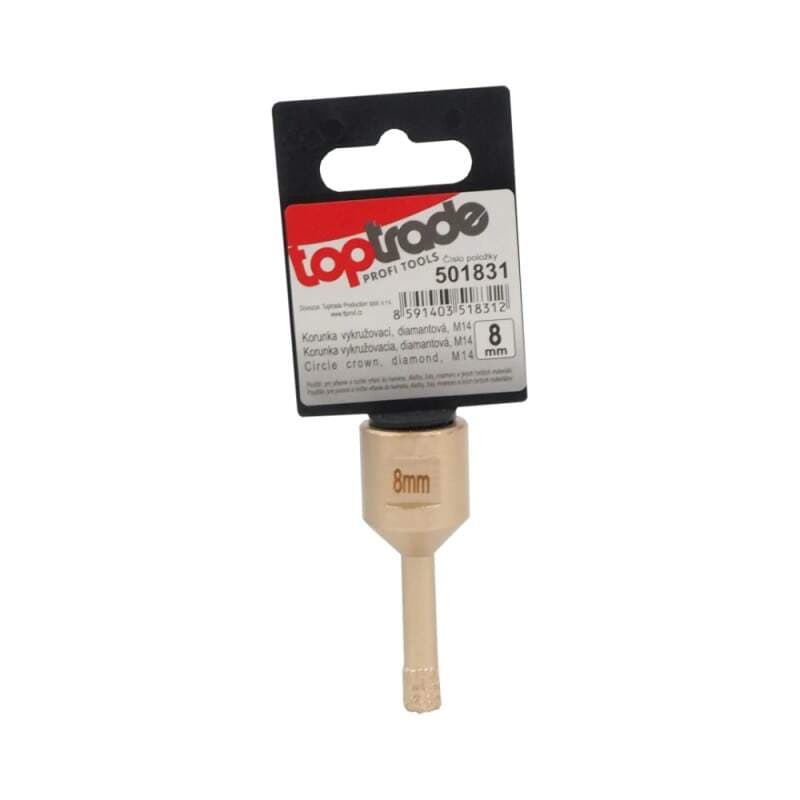 TOPTRADE diamantová vykružovací korunka M14 Ø 8 mm - náhled 2