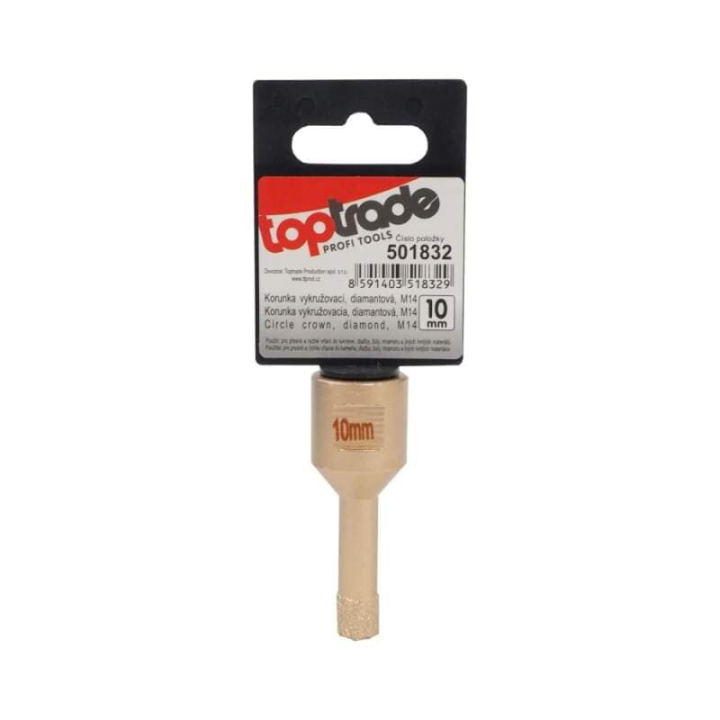 TOPTRADE diamantová vykružovací korunka M14, Ø 10 mm - náhled 2
