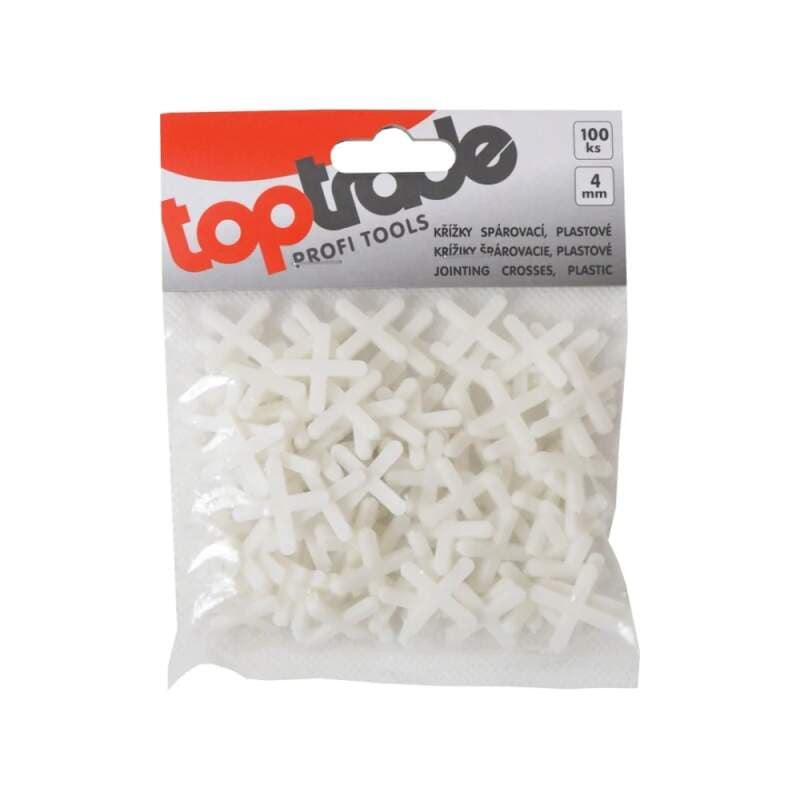 TOPTRADE křížky plastové, spárovací 4 mm, 100 ks - náhled 2