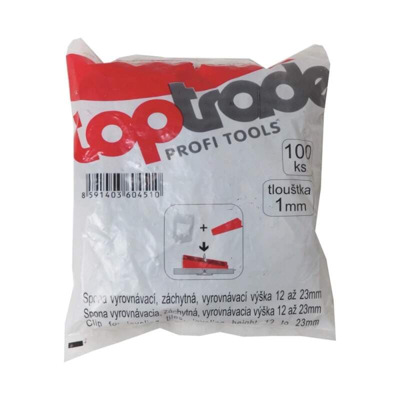 TOPTRADE vyrovnávací spona 1 mm (12–23 mm), 100 ks - náhled 2