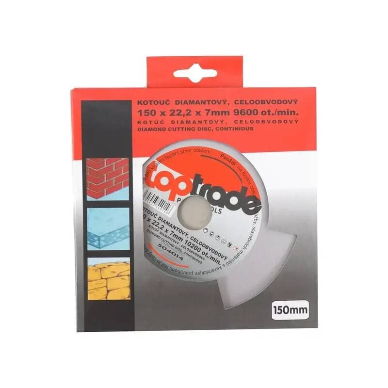 TOPTRADE diamantový kotouč, celoobvodový 150 × 22,2 × 7 mm – Standard - náhled 2