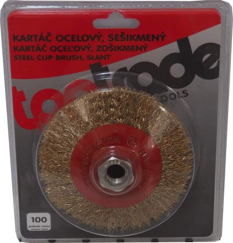 TOPTRADE miskový ocelový kartáč M14 ⌀ 100 mm - náhled 2
