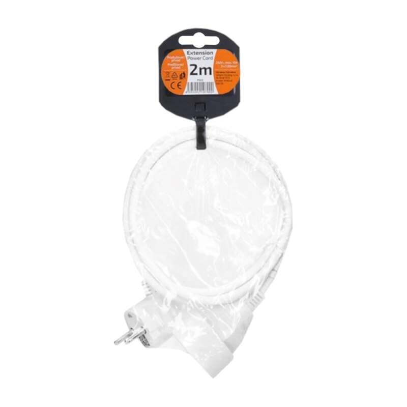 Prodlužovací přívod se spojkou, 1 zásuvka, 2 m, 3×1 mm², bílý - náhled 2