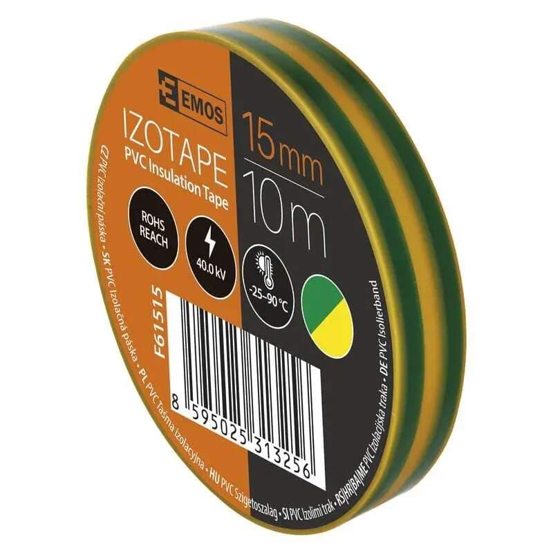 Elektroizolační páska žlutozelená 15 mm × 10 m (PVC) - náhled 2