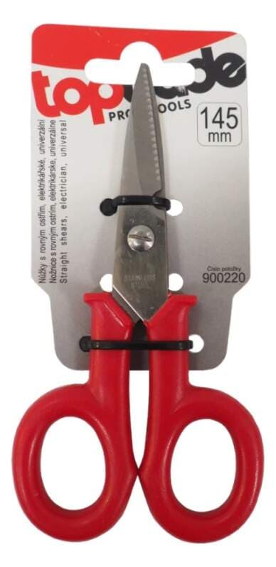 TOPTRADE nůžky s rovným ostřím 145 mm – univerzální - náhled 3