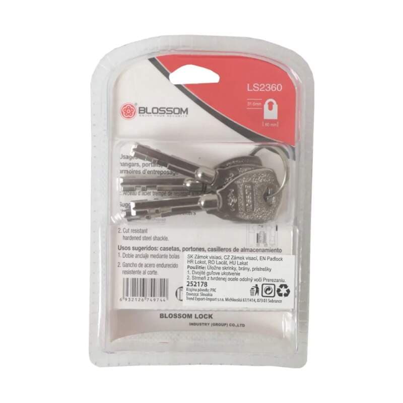 Visací zámek Blossom Hi-Security 60 mm – bezpečnostní - náhled 3