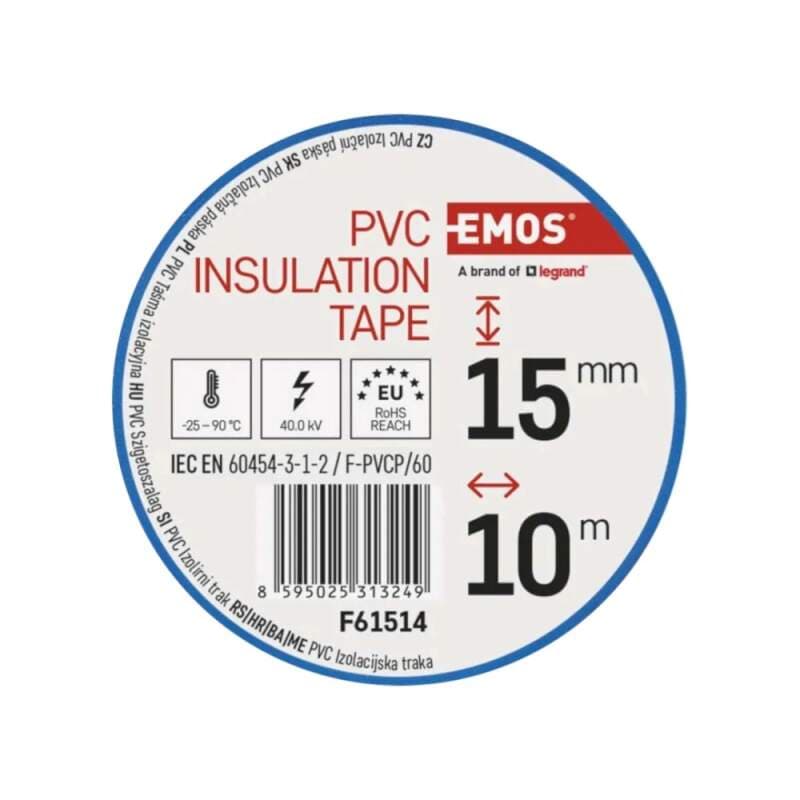 Elektroizolační PVC páska, modrá, 15 mm × 10 m - náhled 3