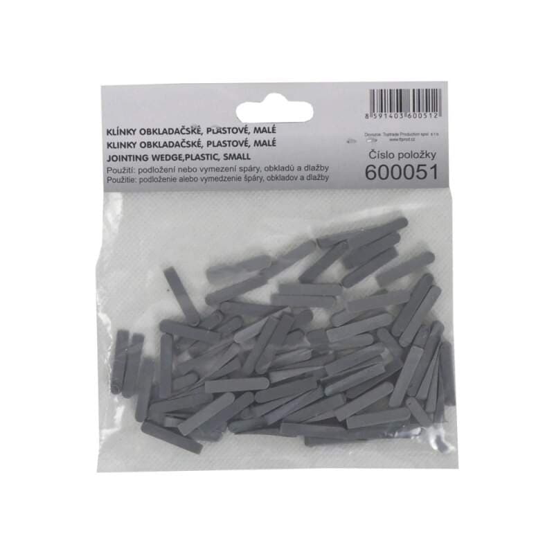 TOPTRADE klínky spárovací plastové malé 100 ks (0–4 mm) - náhled 3