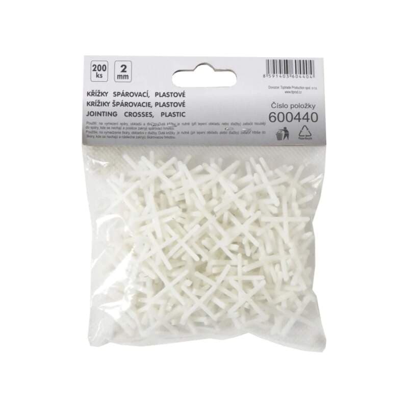 TOPTRADE křížky spárovací 2 mm, 200 ks - náhled 3