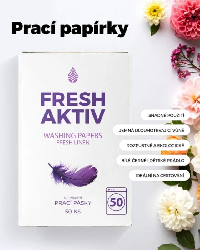 FRESH AKTIV prací papírky 50 ks - náhled 3