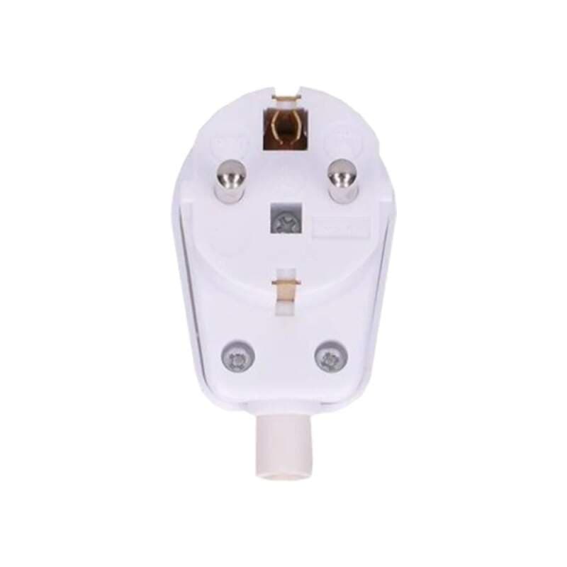 Vidlice pro pohyblivý přívod, úhlový vývod, 250 V / 16 A, bílá (IP20) - náhled 3