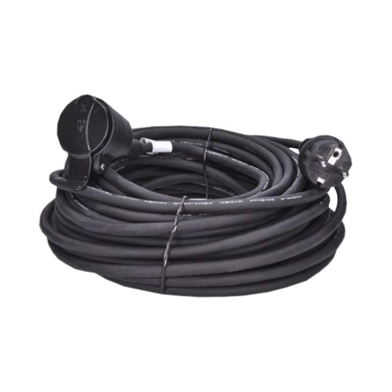 Prodlužovací přívod se spojkou 20 m, 1× zásuvka, IP44, H05RR‑F3, 3×1,5 mm², 230 V/16 A, černý - náhled 3