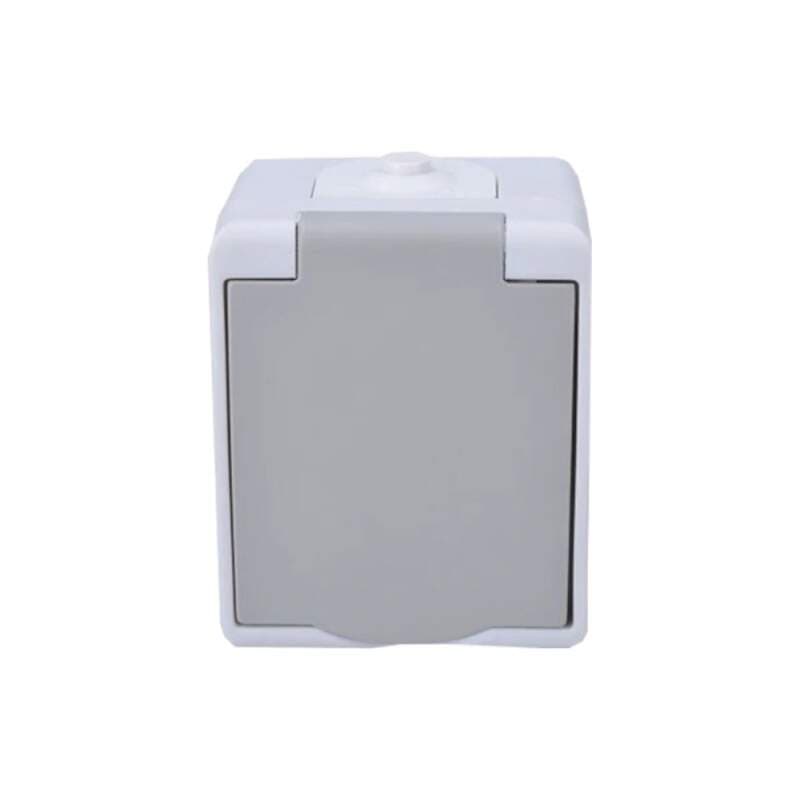Zásuvka do vlhka IP54, nástěnná, šedá, 16 A / 250 V - náhled 3