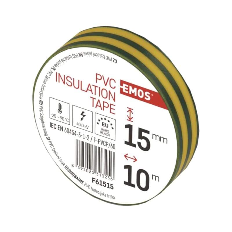 Elektroizolační páska žlutozelená 15 mm × 10 m (PVC) - náhled 3
