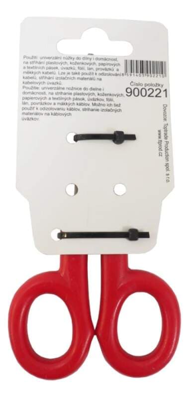 TOPTRADE univerzální nůžky se zahnutým ostřím 145 mm - náhled 4