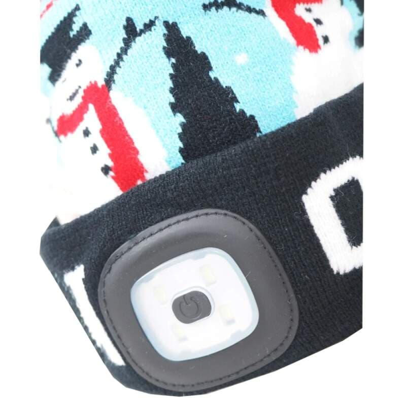 LED čepice X‑mas Let it Snow, L, modrá - náhled 4