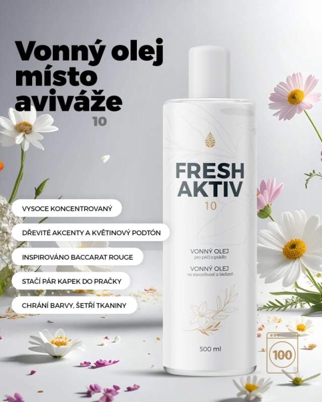 FRESH AKTIV vonný olej na praní 10 Bílý, 500 ml - náhled 4