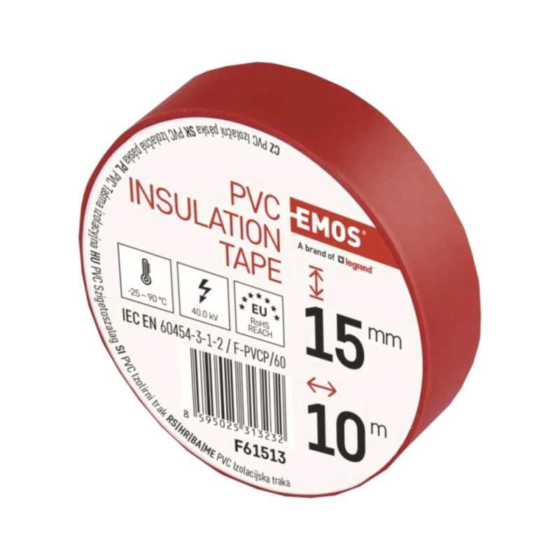 Elektroizolační PVC páska červená 15 mm × 10 m - náhled 4