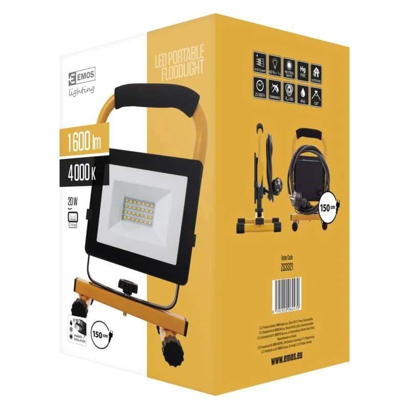 Přenosný LED reflektor 20 W, 1900 lm, 4000 K (IP44) - náhled 5